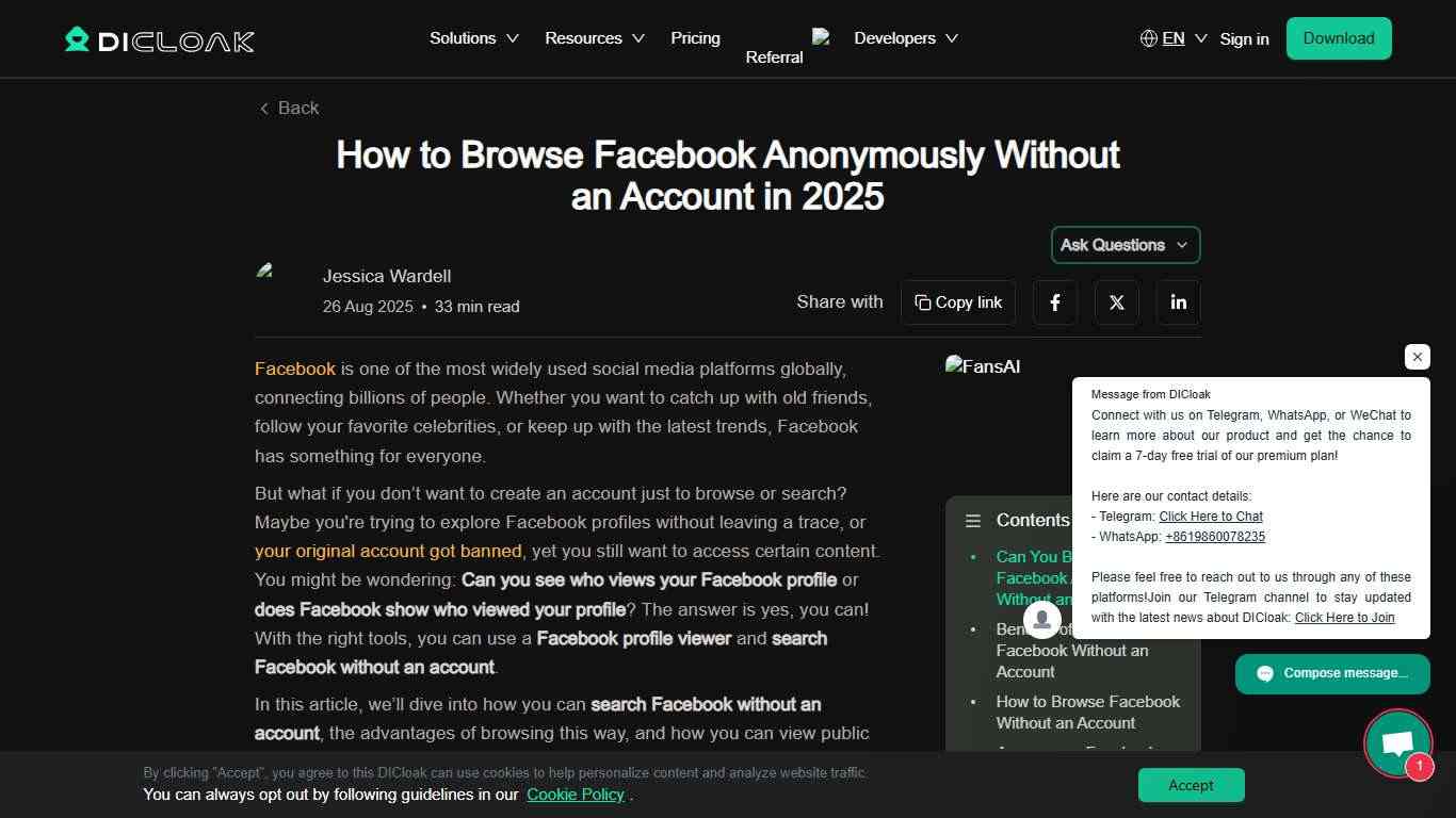 💬1 - How to Browse Facebook Anonymously Without an Account in 2025